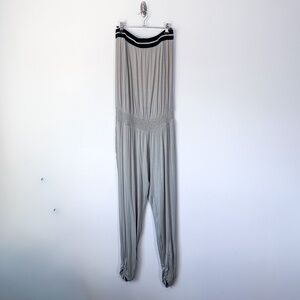 Lascana Olive Green Strapless Jumpsuit